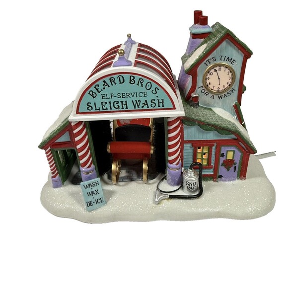 Department 56 Beard Bros Sleigh Wash North Pole Series 56740 VTG Rare Box - Picture 4 of 11